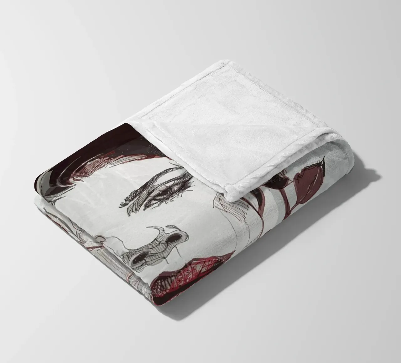 black rose var4 fleece blanket by Giulio Iurissevich