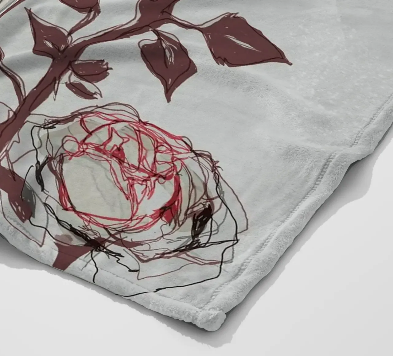 black rose var4 fleece blanket by Giulio Iurissevich