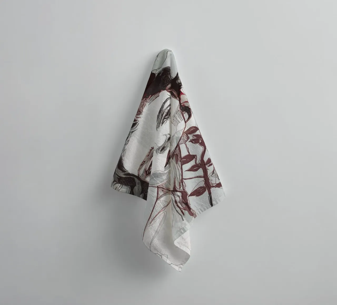 black rose var4 towel by Giulio Iurissevich