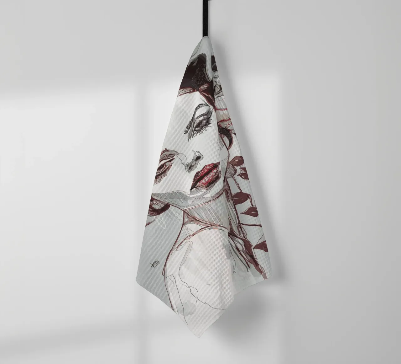 rosa nera var4 canovaccio da cucina da Giulio Iurissevich