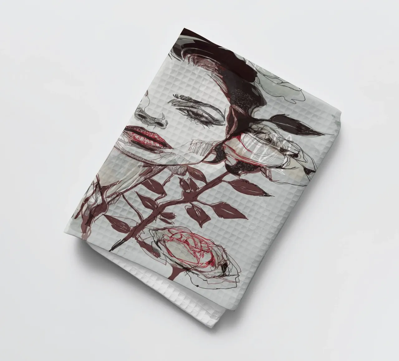 rosa nera var4 canovaccio da cucina da Giulio Iurissevich