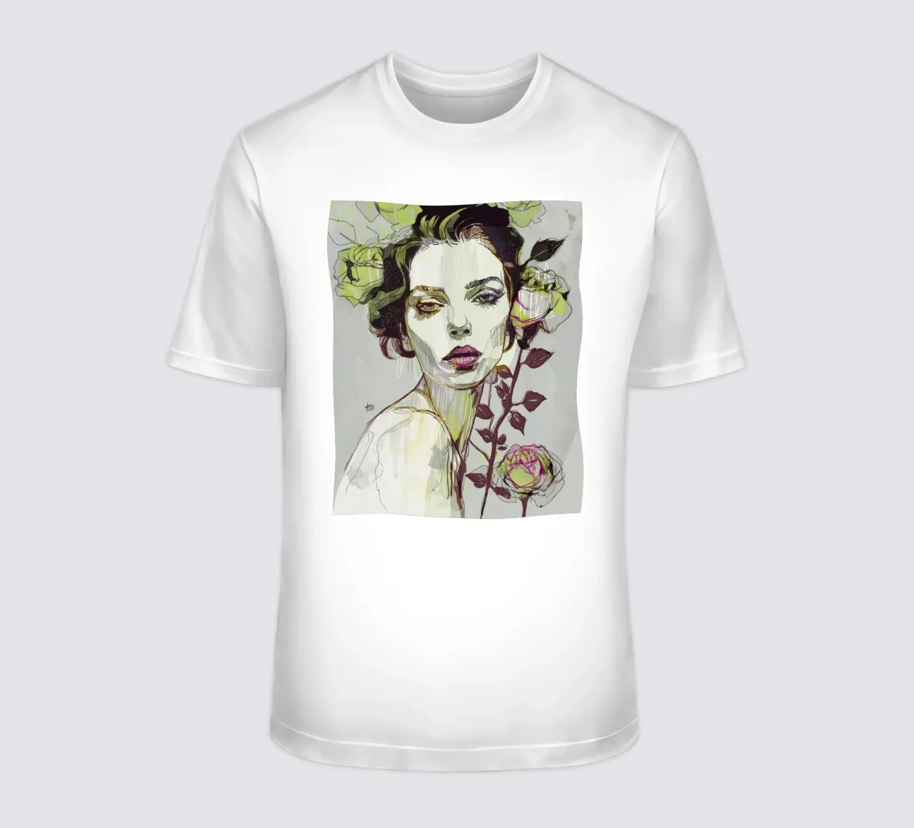 black rose green var t-shirt da Giulio Iurissevich