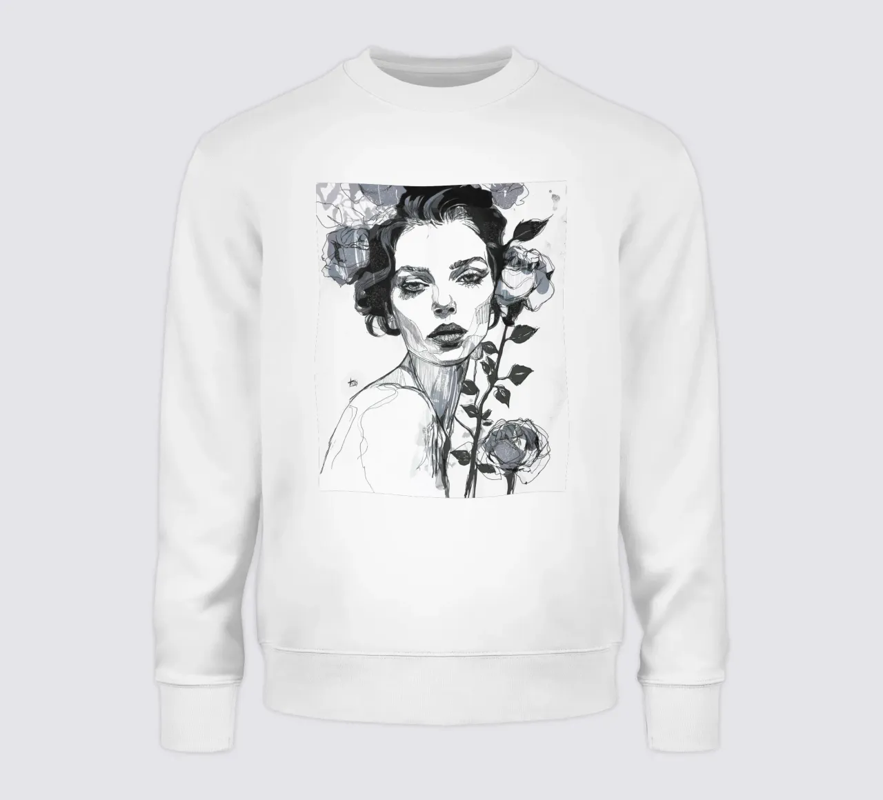 black rose /bn sweatshirt by Giulio Iurissevich