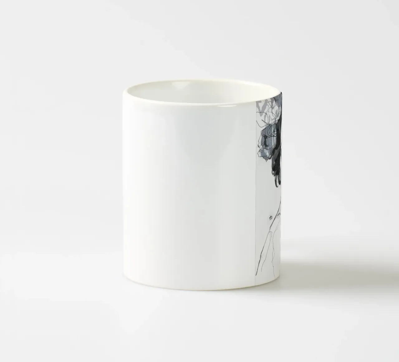 rosa nera /bn tazza in ceramica da Giulio Iurissevich
