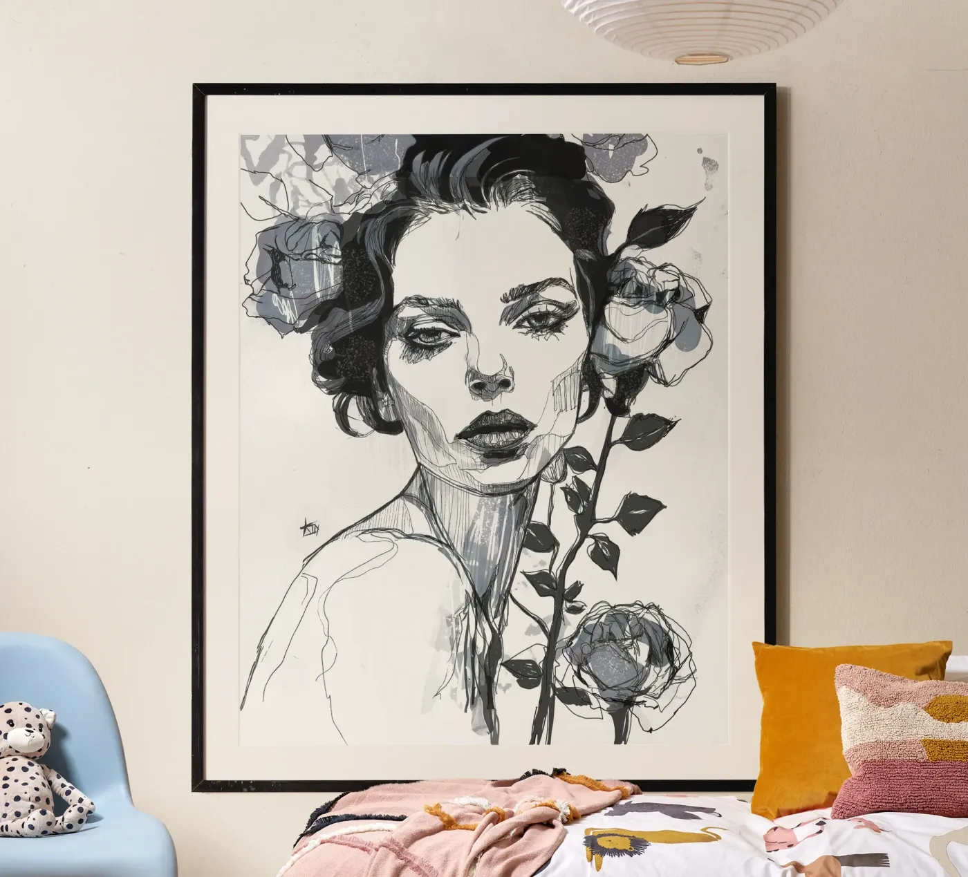 rosa nera /bn poster da Giulio Iurissevich