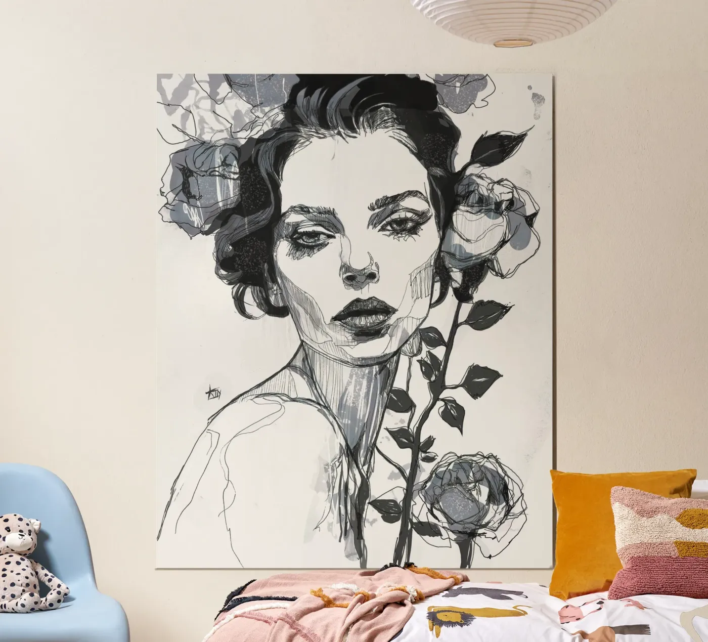 rosa nera /bn poster da Giulio Iurissevich