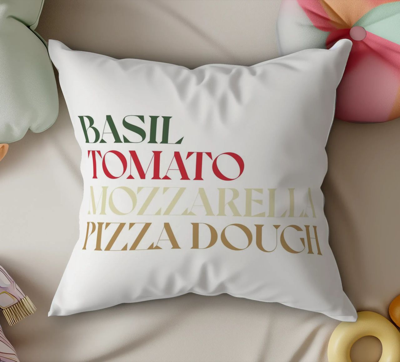 PIZZA COLOR cuscino da n.4
