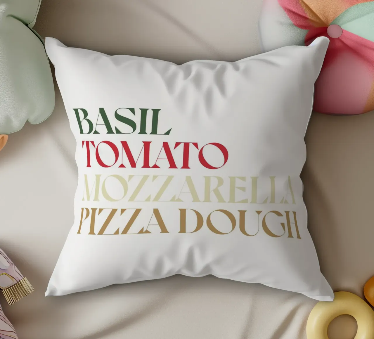 PIZZA COLOR cuscino da n.4
