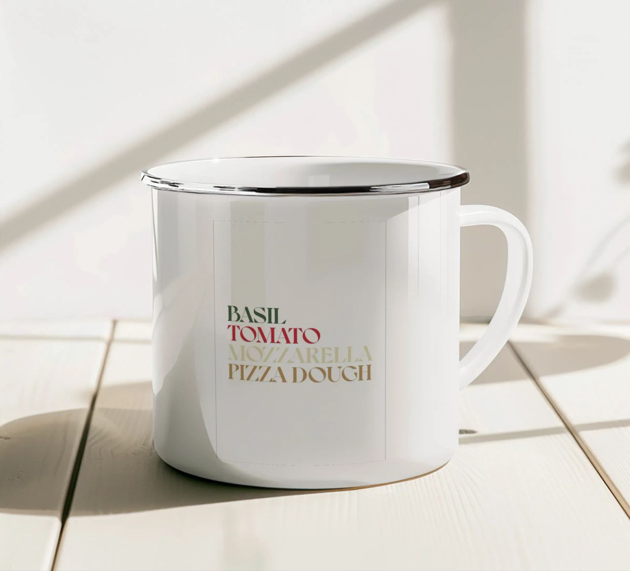 PIZZA COLOR tazza in smalto da n.4
