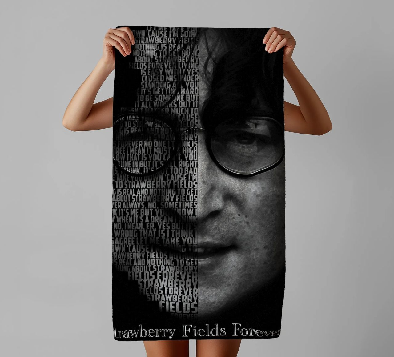 Strawberry Fields Forever towel by Gunawan Rb