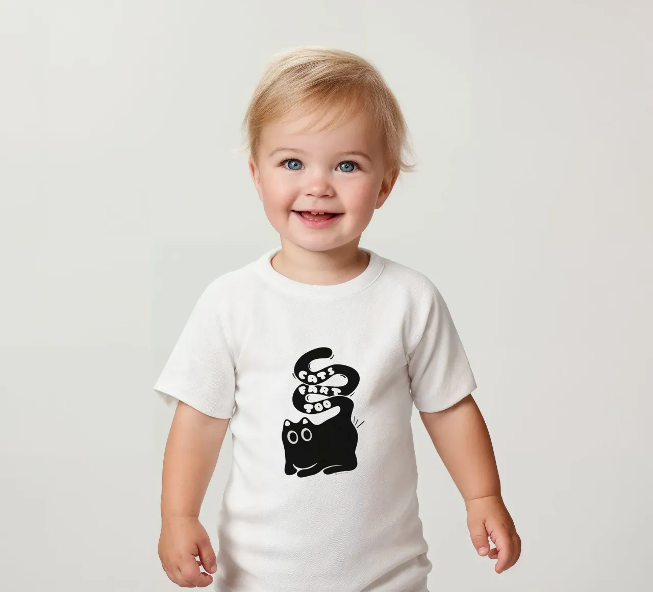 Cats Fart Too baby t-shirt by Jonas Loose