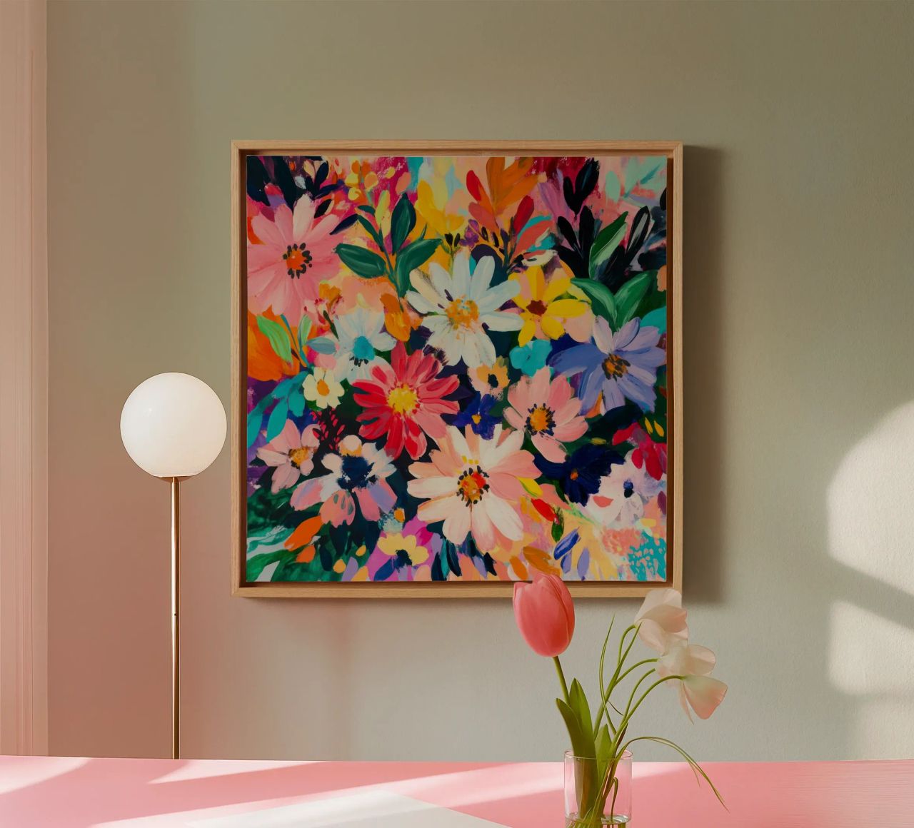 Blütenblätter in Bewegung Leinwand von Modern Muse