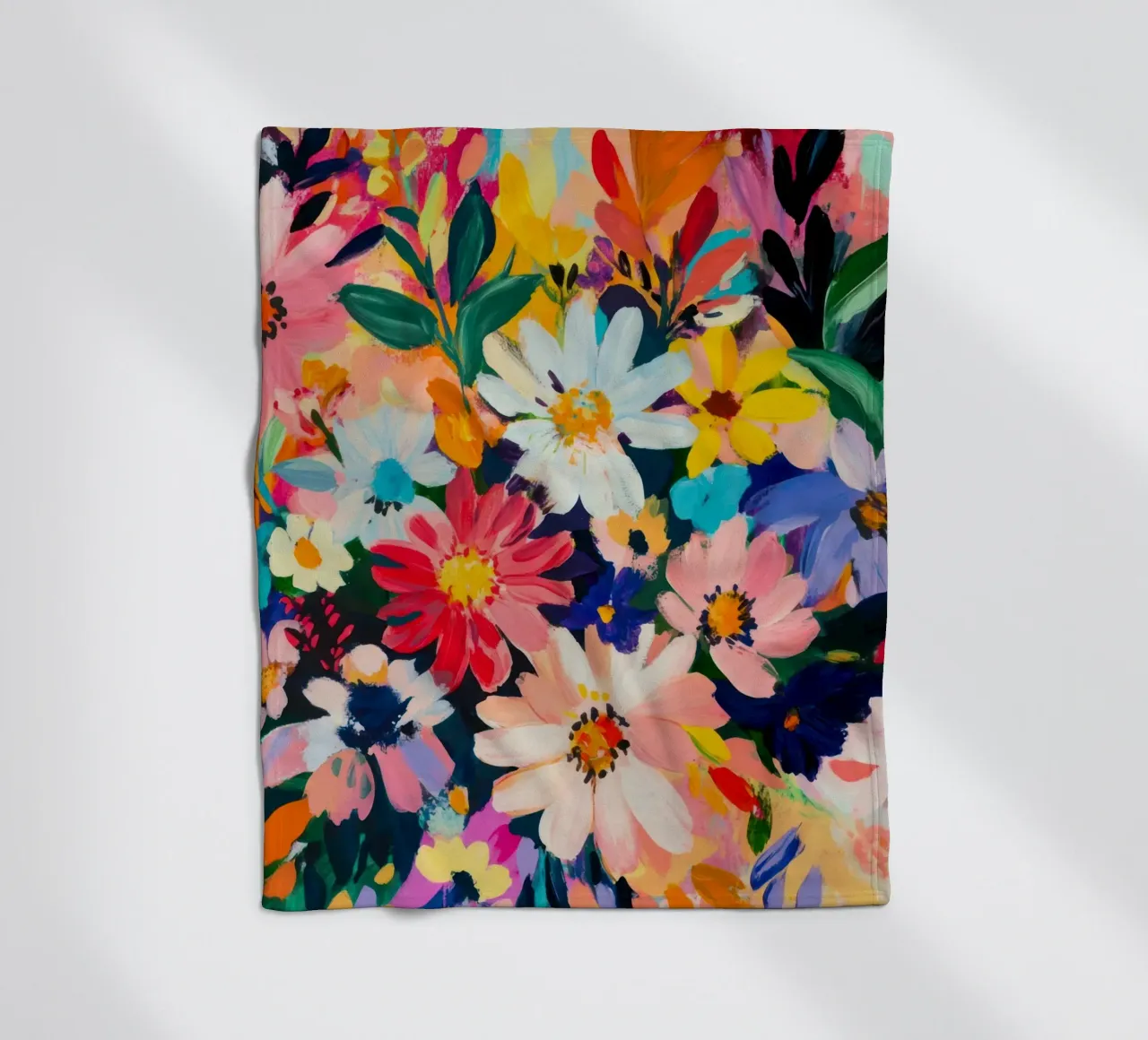 Petals in Motion fleece blanket by Modern Muse