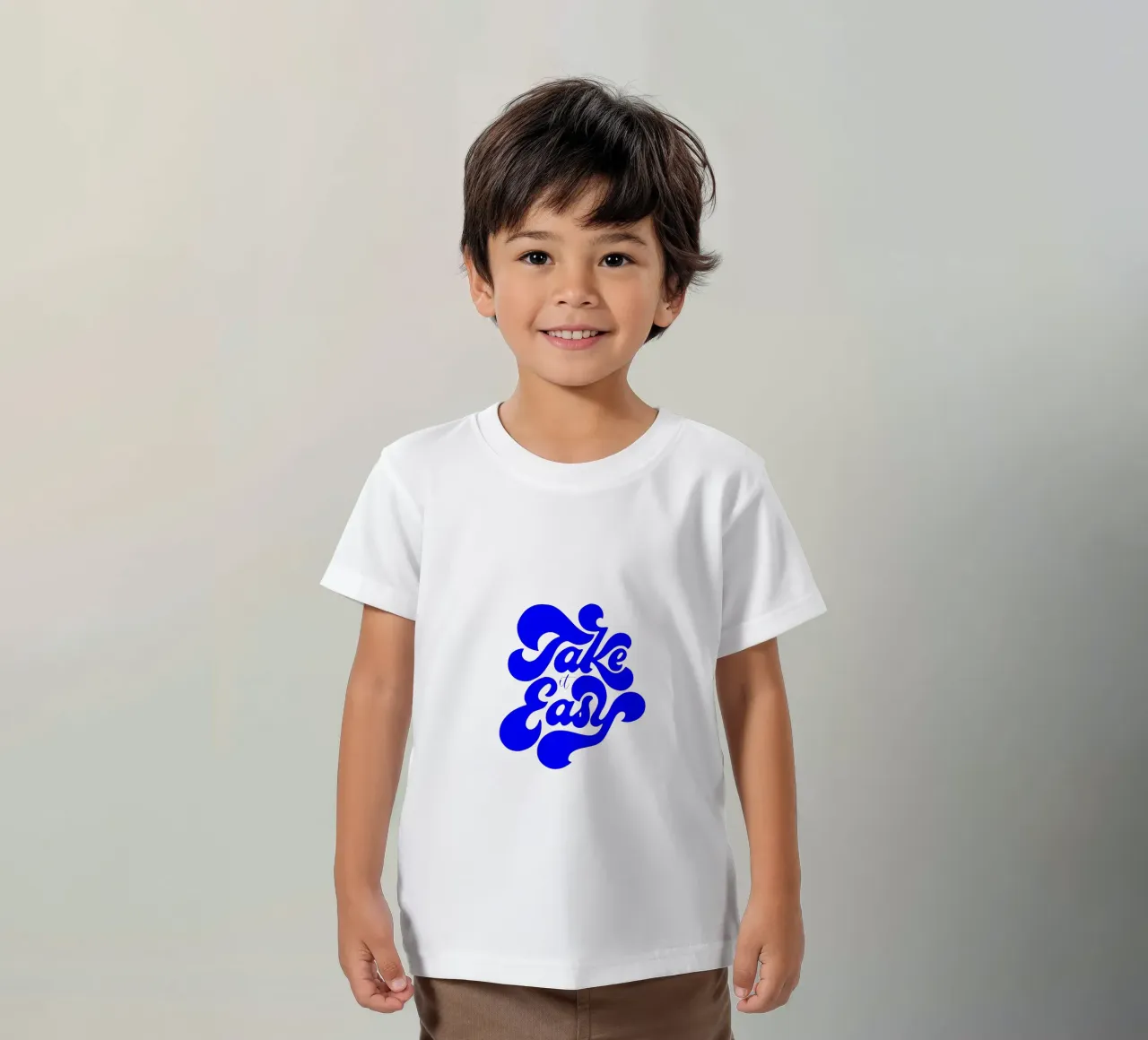 take it easy, citazione motivazionale t-shirt bambini da The True Type