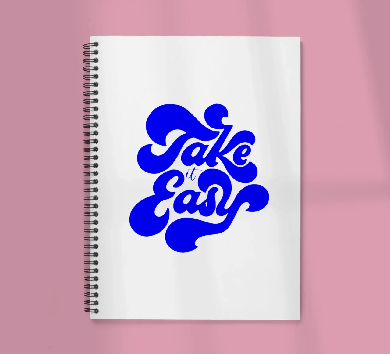 take it easy, motivational statement quote spiral notebook by The True Type