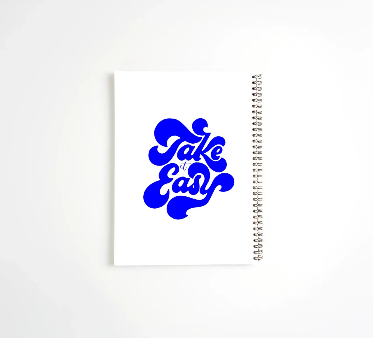 take it easy, motivational statement quote spiral notebook by The True Type
