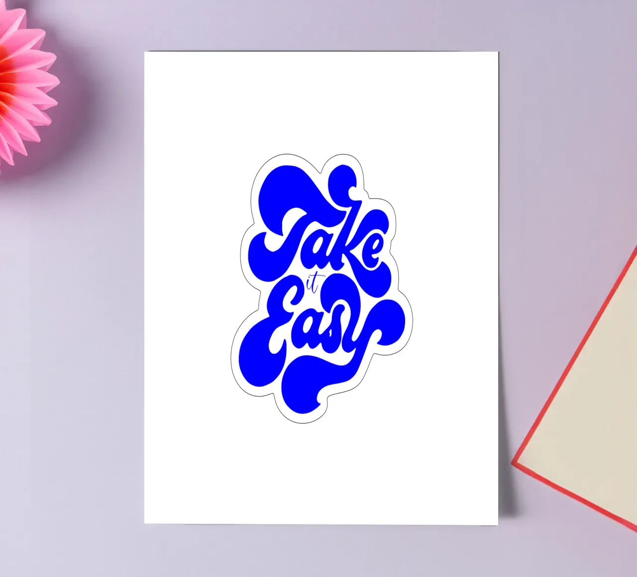 take it easy, motivational statement quote sticker sheet by The True Type