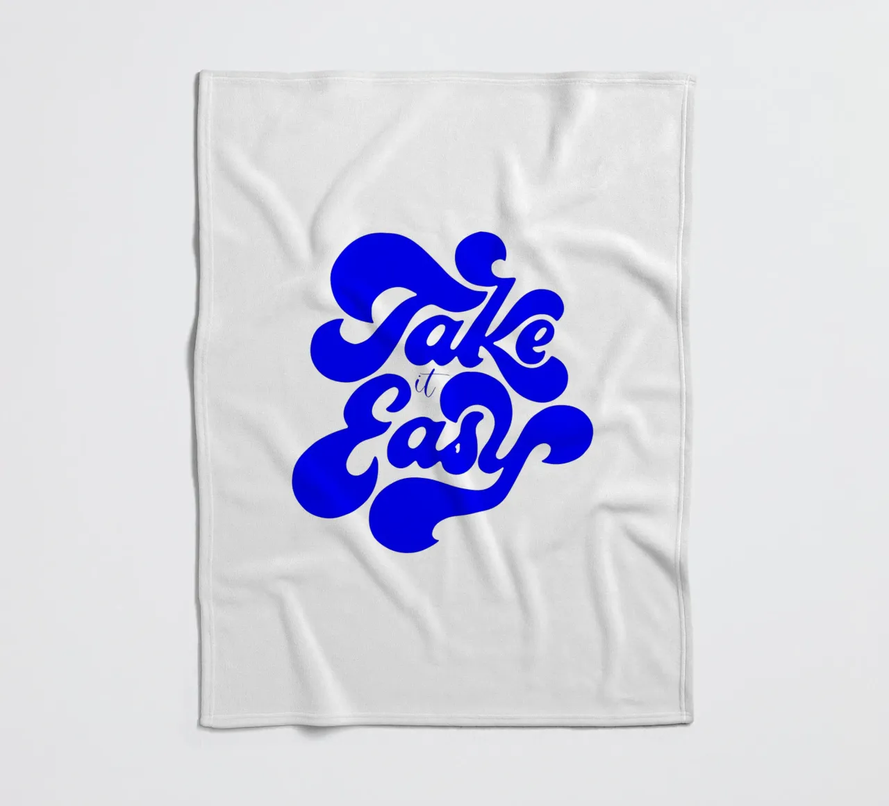 take it easy, motivational statement quote fleece blanket by The True Type