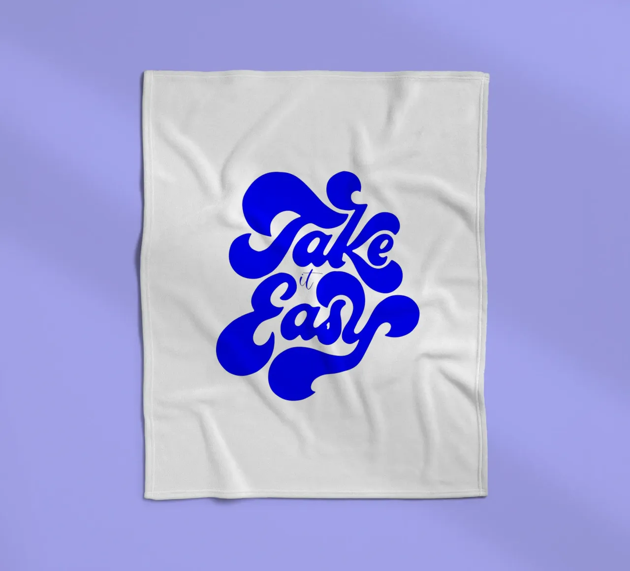 take it easy, motivational statement quote fleece blanket by The True Type