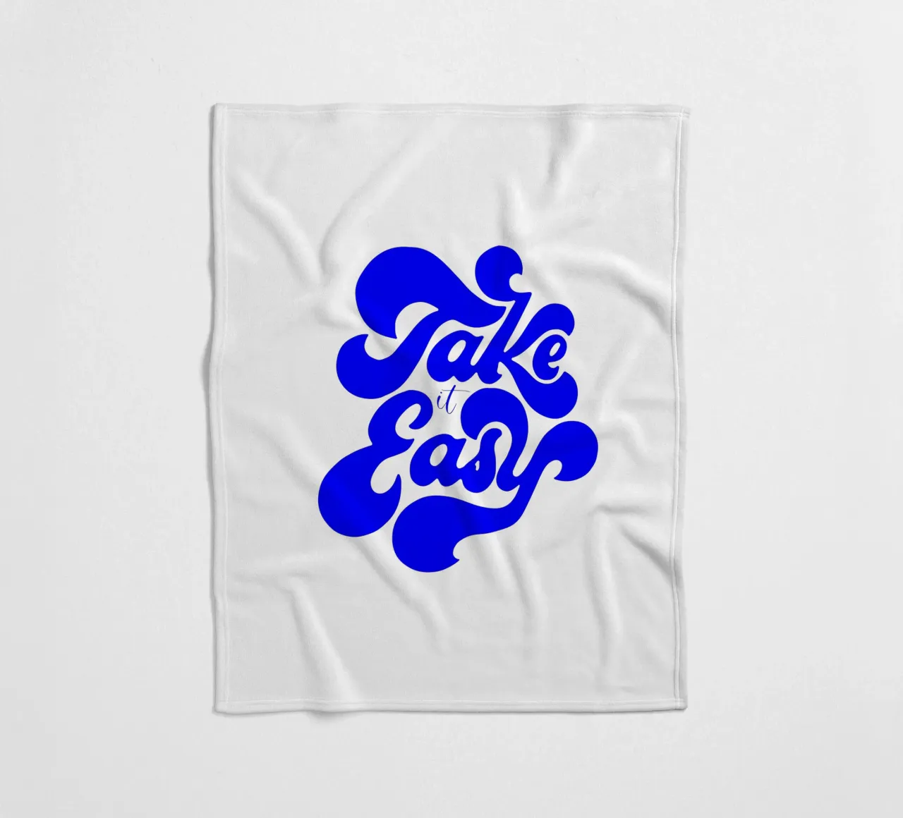 take it easy, motivational statement quote fleece blanket by The True Type