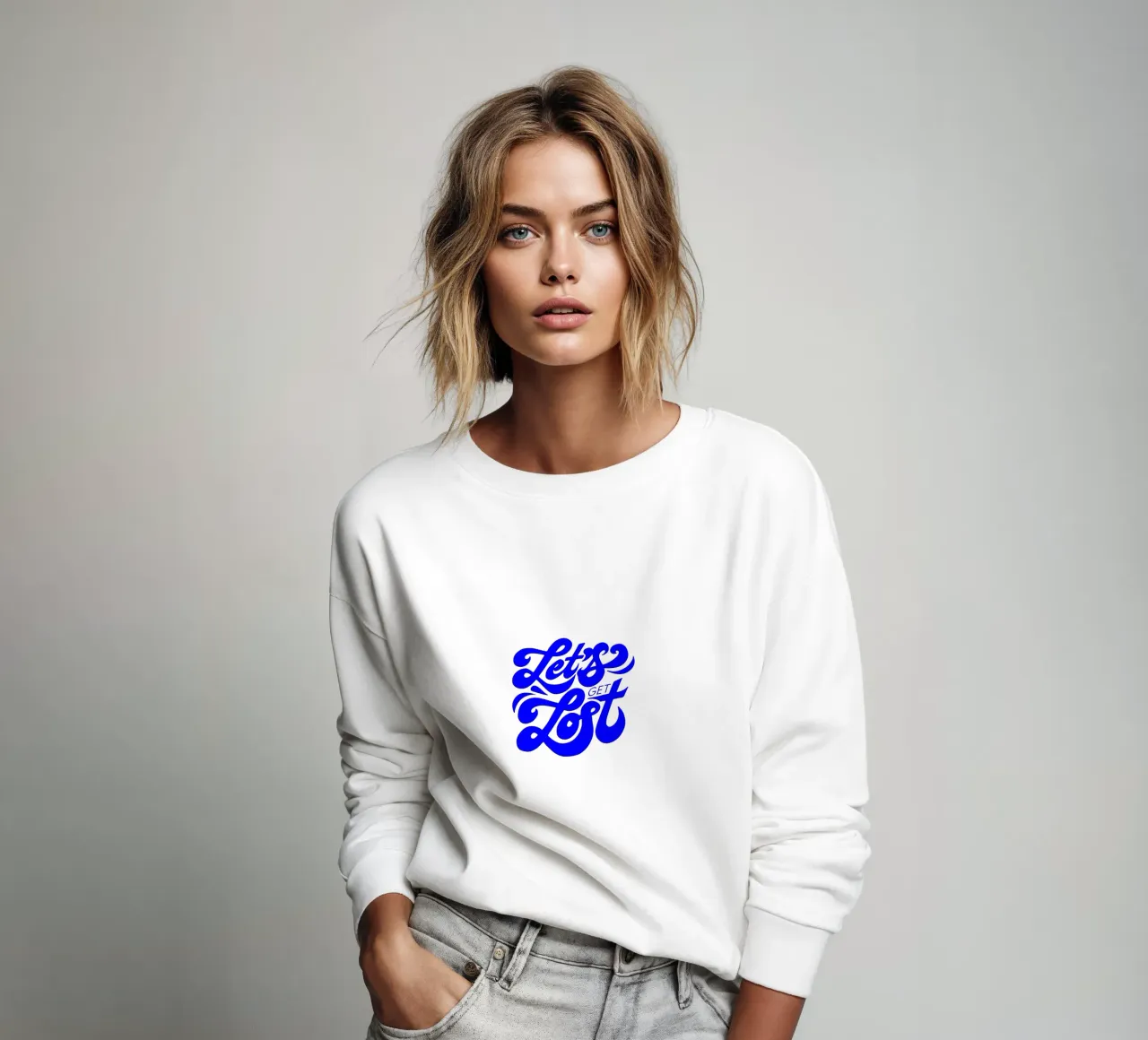 Lass uns abhauen, motivierende Aussage Zitat Sweatshirt von The True Type
