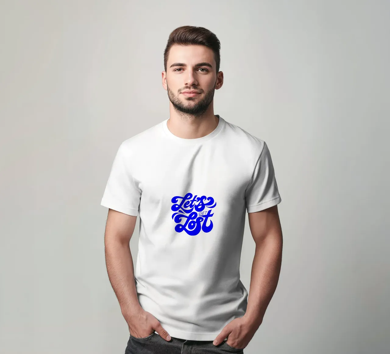 let's get lost, motiverende uitspraak citaat t-shirt van The True Type