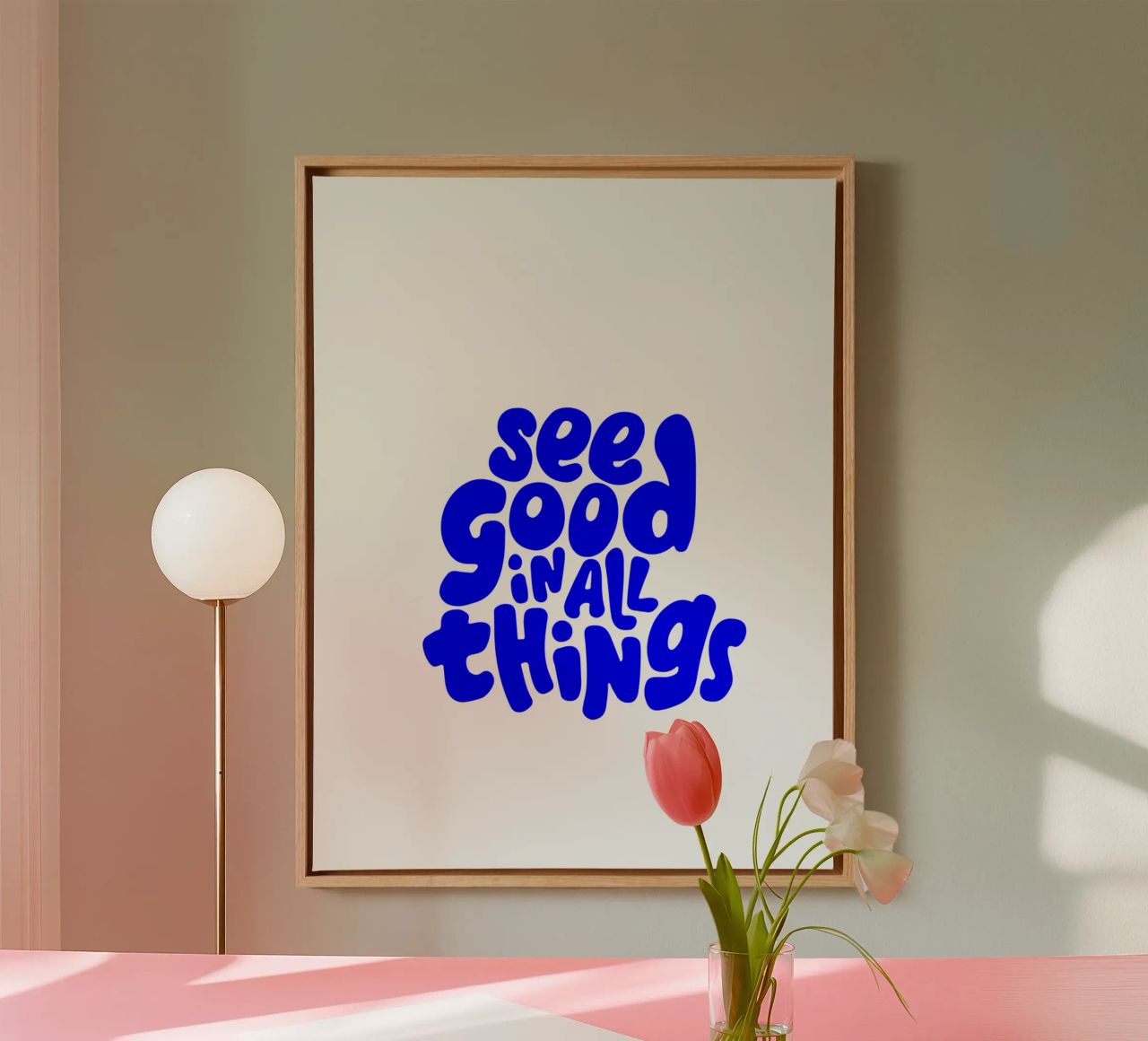 see good in all things, motivational statement quote canvas by The True Type