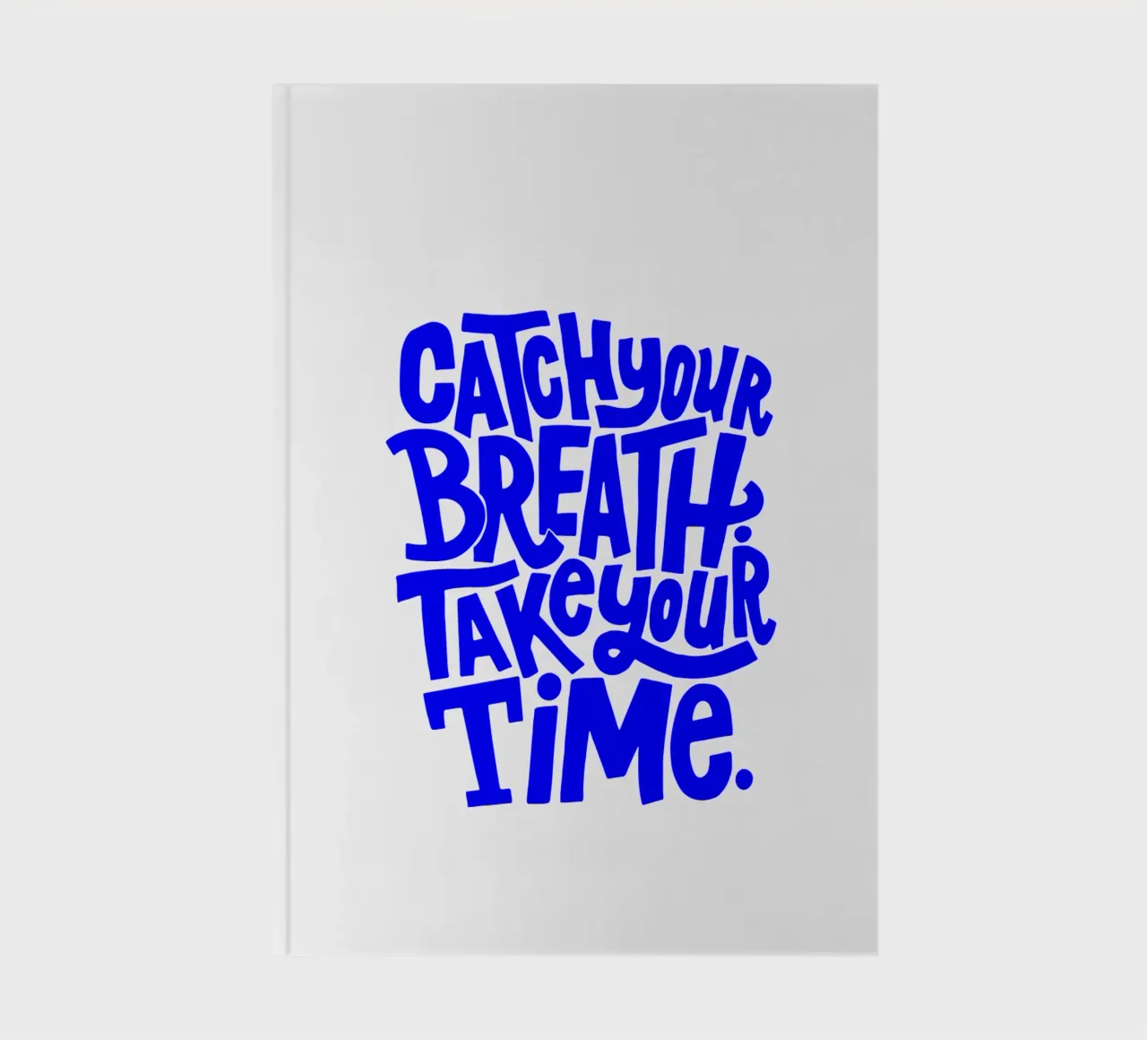 durchatmen, sich Zeit nehmen, Motivationsschreiben q Notizbuch von The True Type