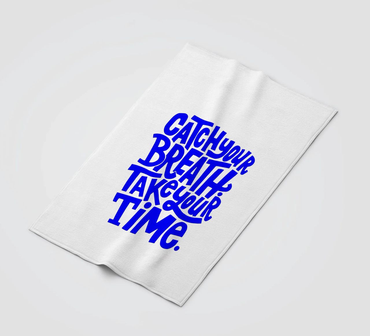 catch your breath, take your time, motivational statement q fleece blanket by The True Type