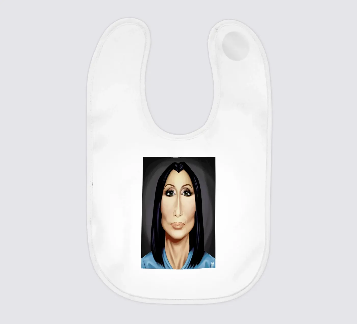 Cher baby bib by Rob Art | Illustration