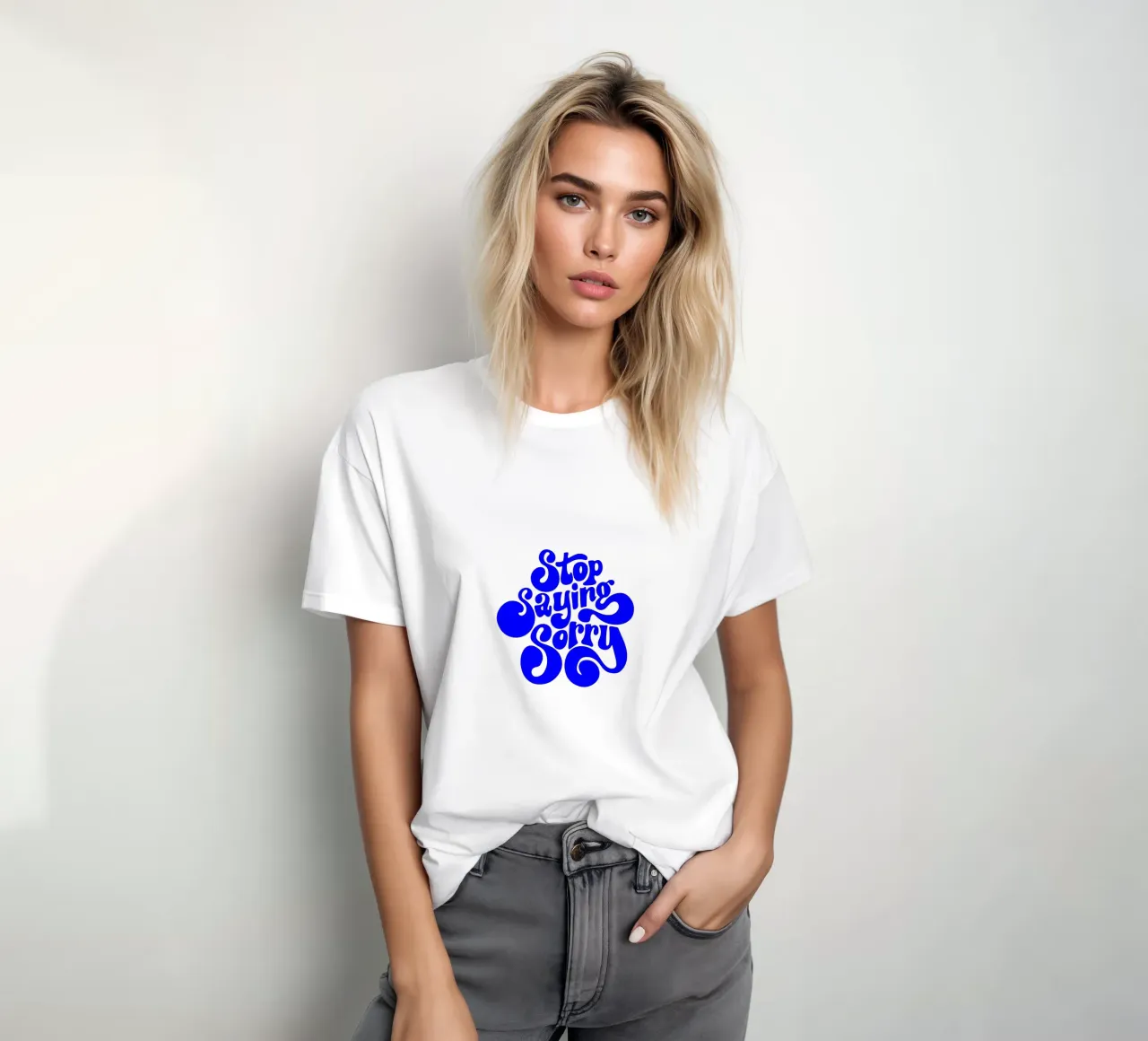 Hören Sie auf, sich zu entschuldigen, Motivationsschreiben Zitat T-Shirt von The True Type