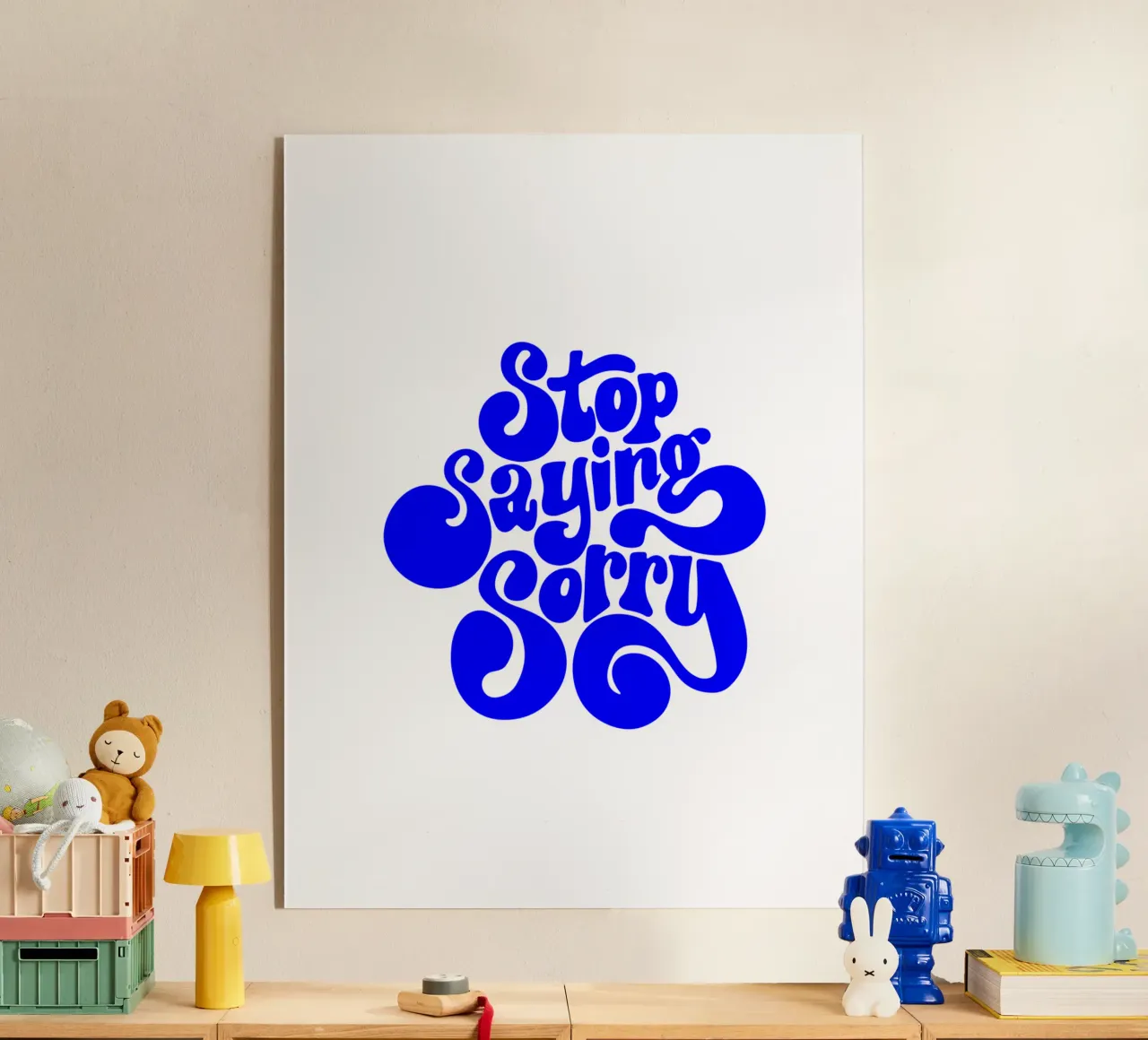Hören Sie auf, sich zu entschuldigen, Motivationsschreiben Zitat Acryl-Glas von The True Type