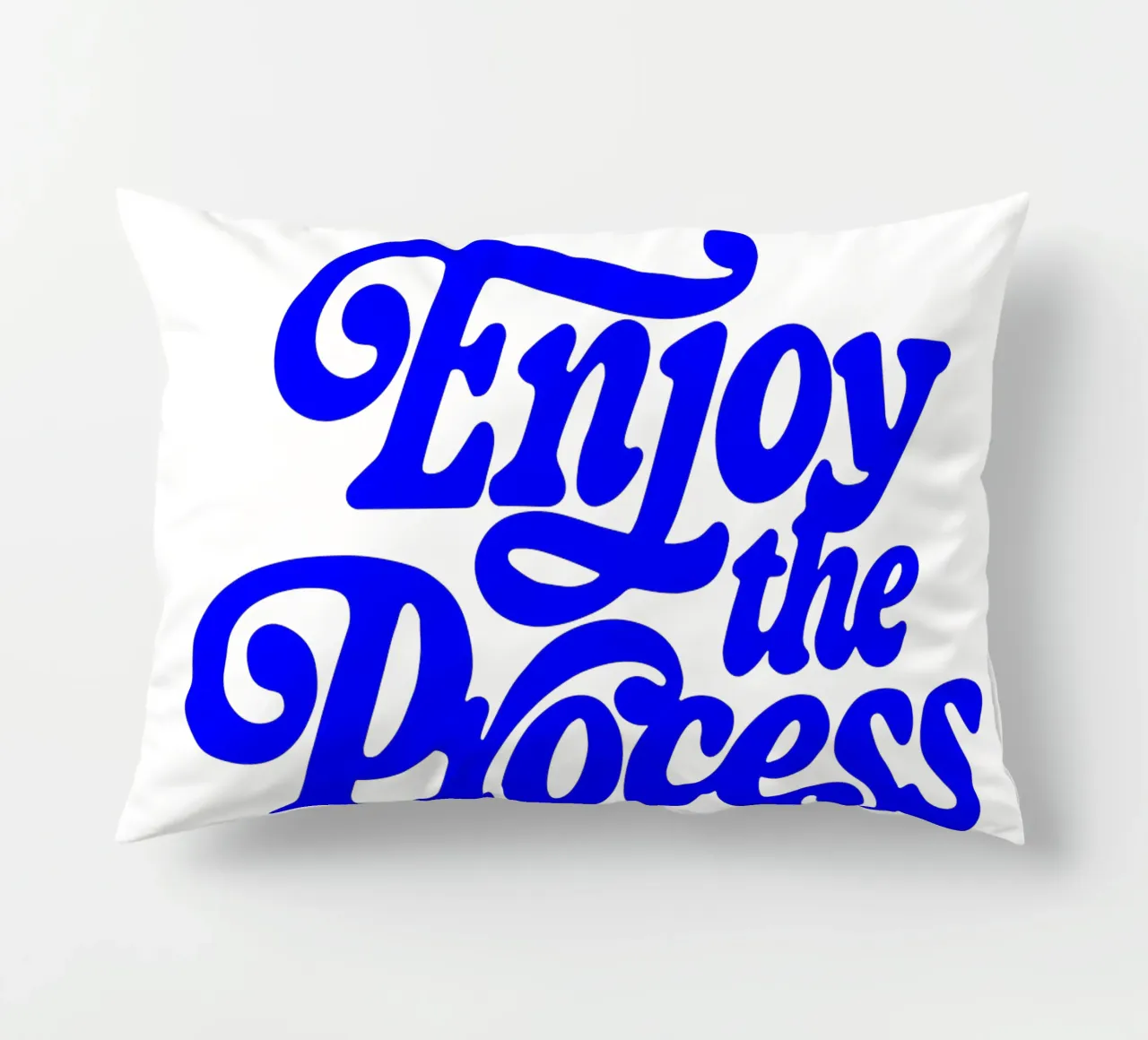 enjoy the process, motivational statement quote decorative cushion by The True Type