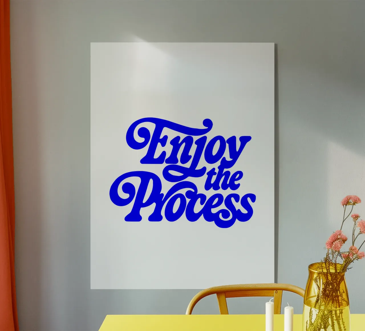 Genießen Sie den Prozess, motivierende Aussage Zitat Acryl-Glas von The True Type