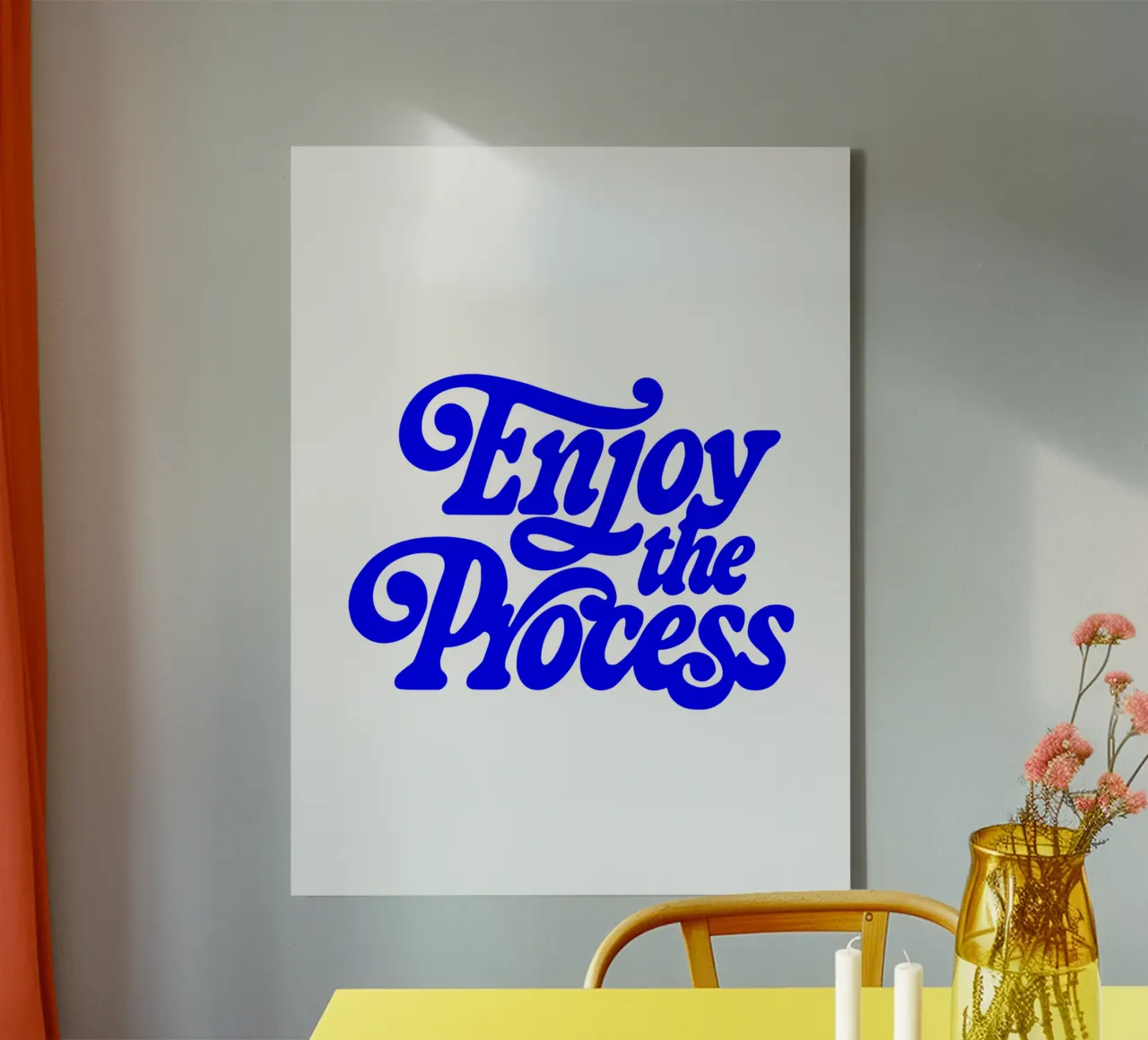 enjoy the process, motivational statement quote canvas by The True Type