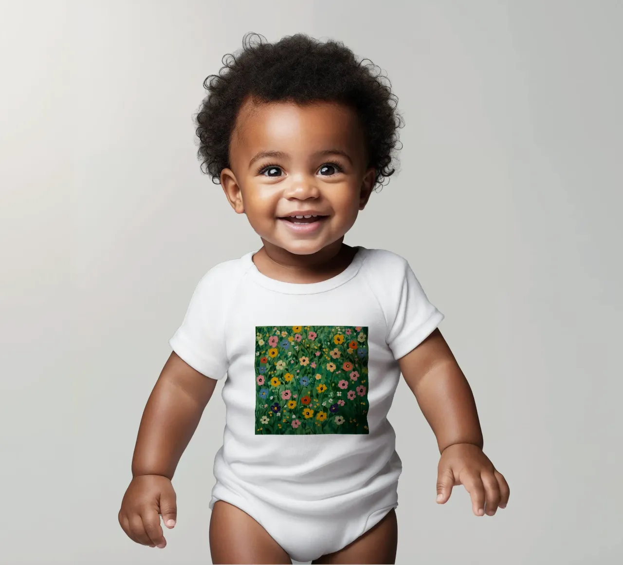 Harmonie in volle bloei babyrompertje korte mouwen van Modern Muse