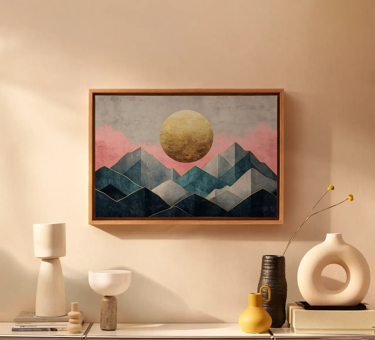 Shimmering Peaks tela con Cornice a cassetta da Niklas