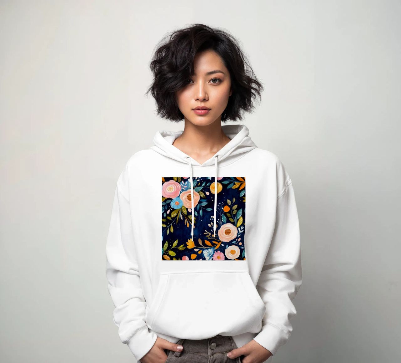 Vortice di fiori felpa con cappuccio da Modern Muse