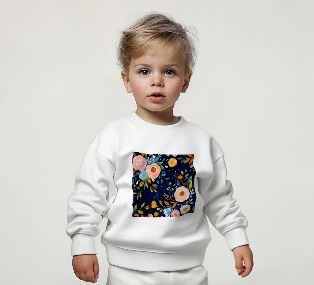 Whirlwind of Blooms baby sweatshirt by Modern Muse