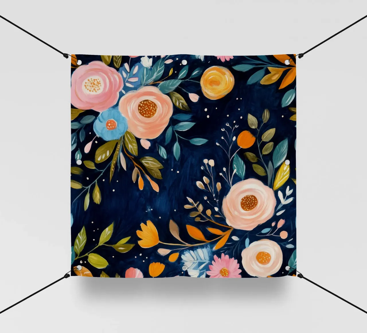 Vortice di fiori telo in pvc da Modern Muse