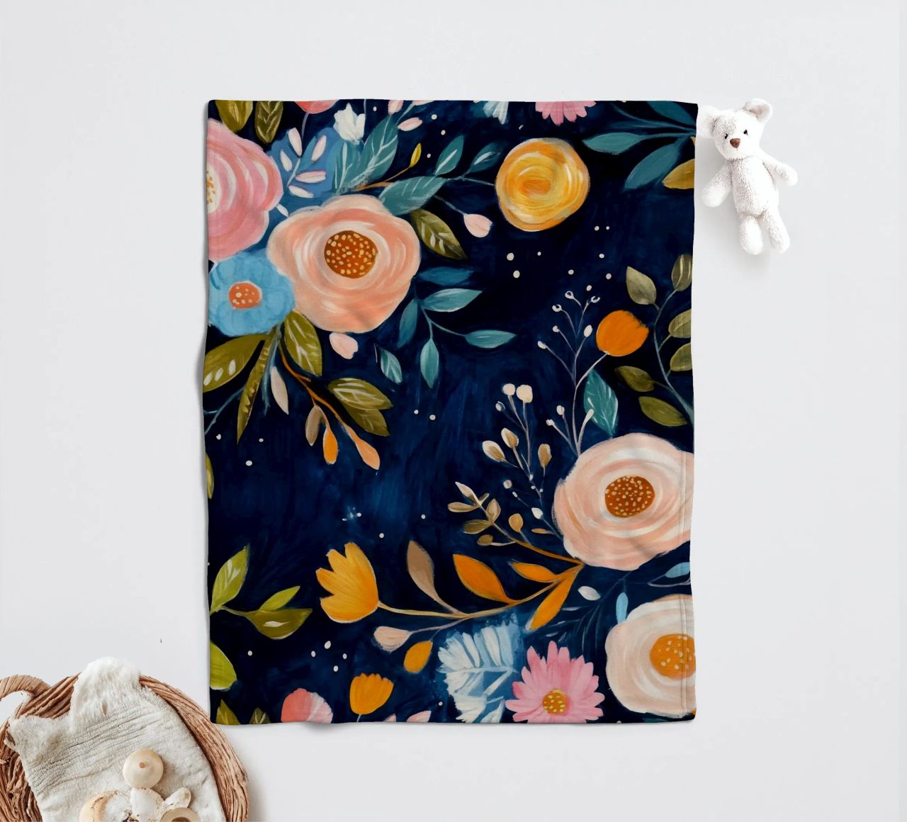 Vortice di fiori coperta in pile da Modern Muse