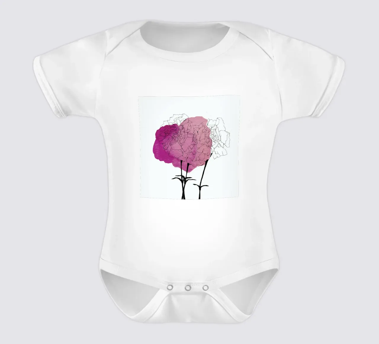 Carnation body neonato maniche corte da Morgan Kendall