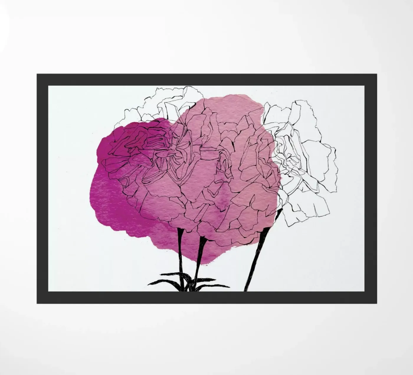 Carnation doormat by Morgan Kendall