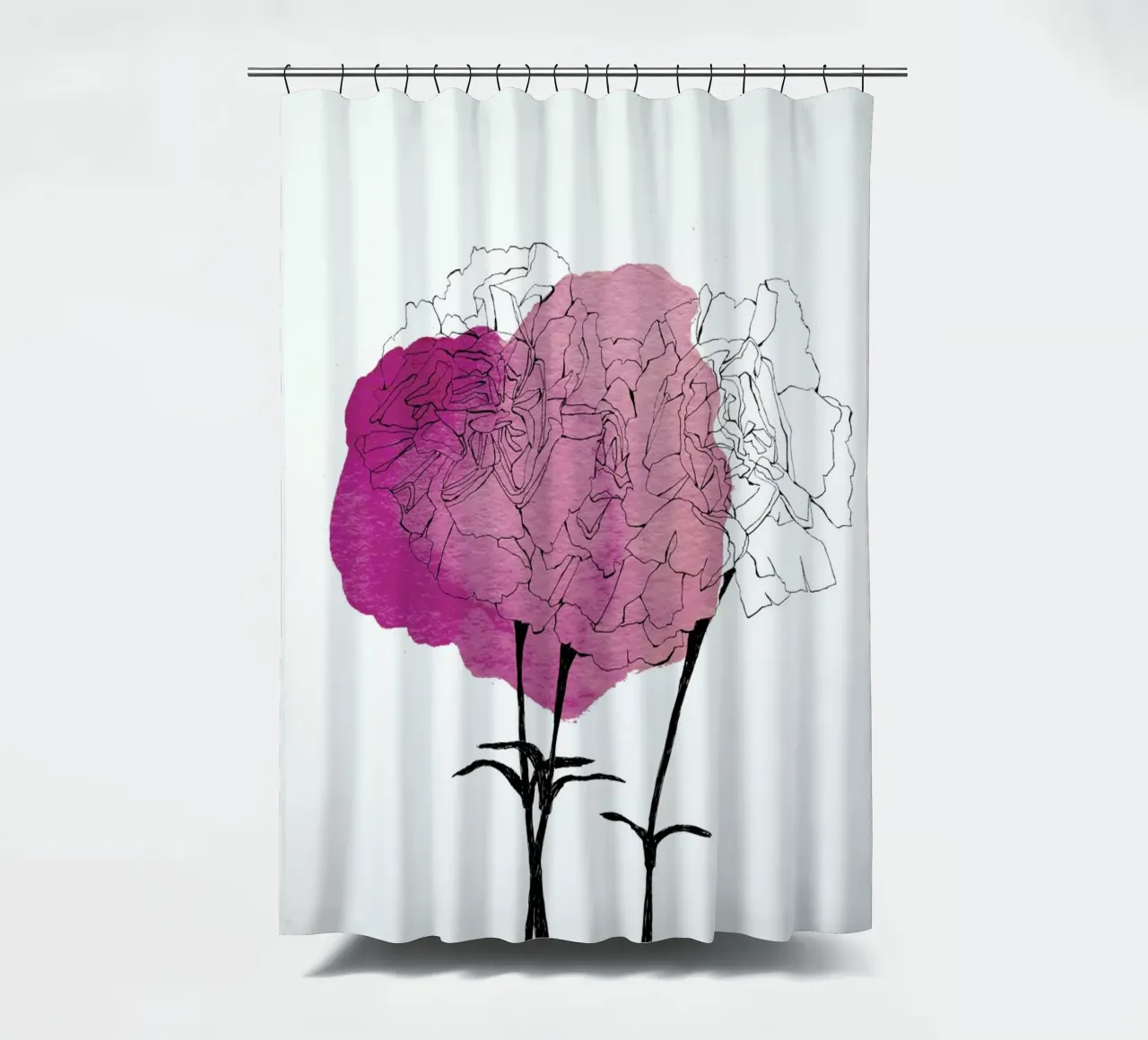 Carnation Duschvorhang von Morgan Kendall