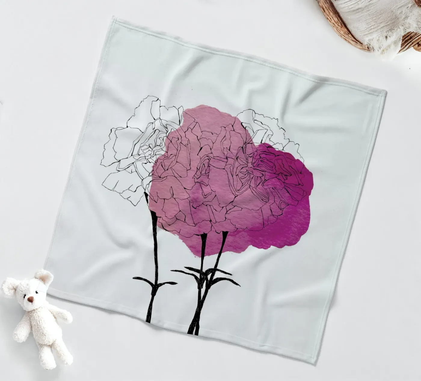 Carnation Fleecedecke von Morgan Kendall