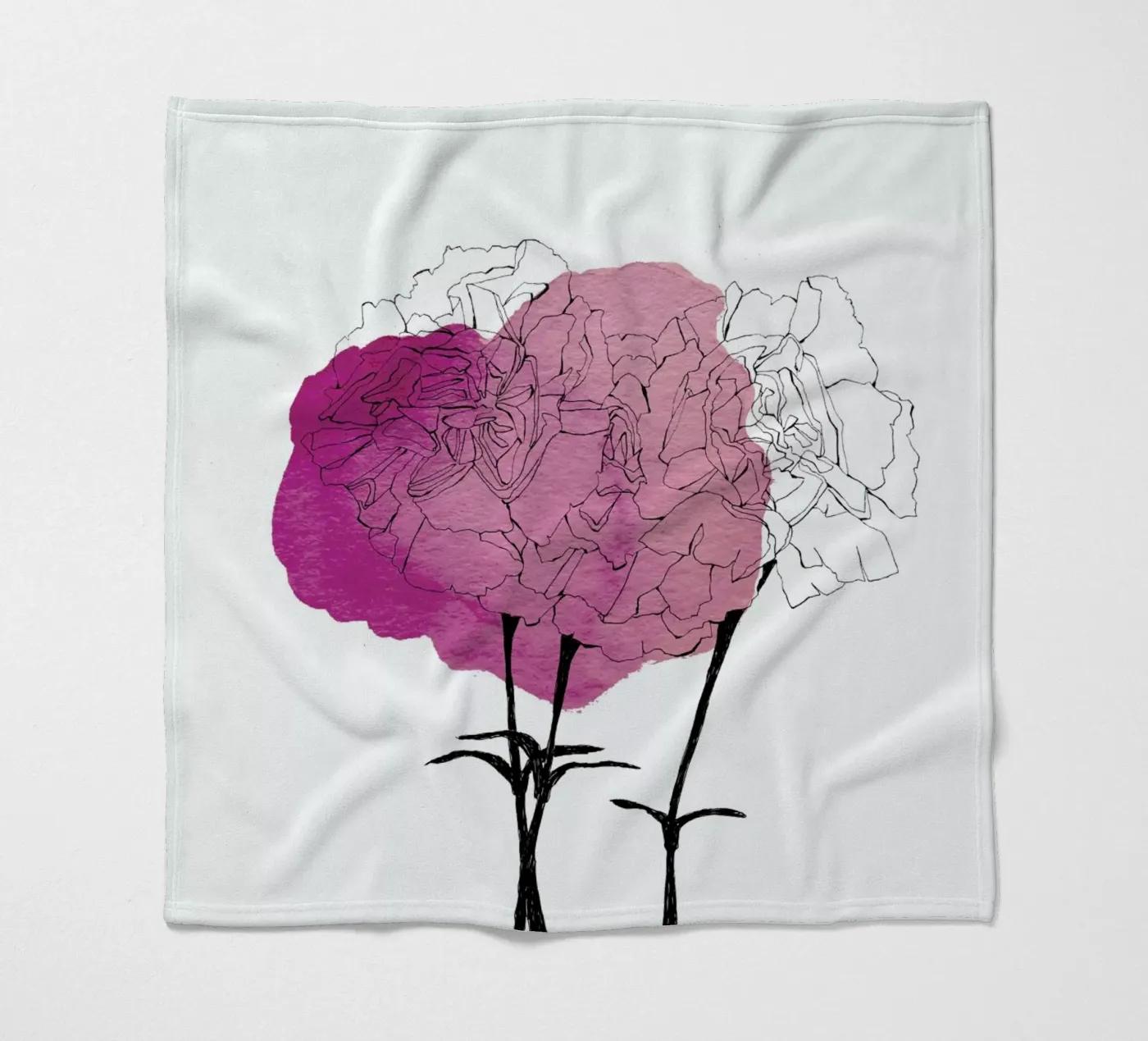 Carnation Fleecedecke von Morgan Kendall