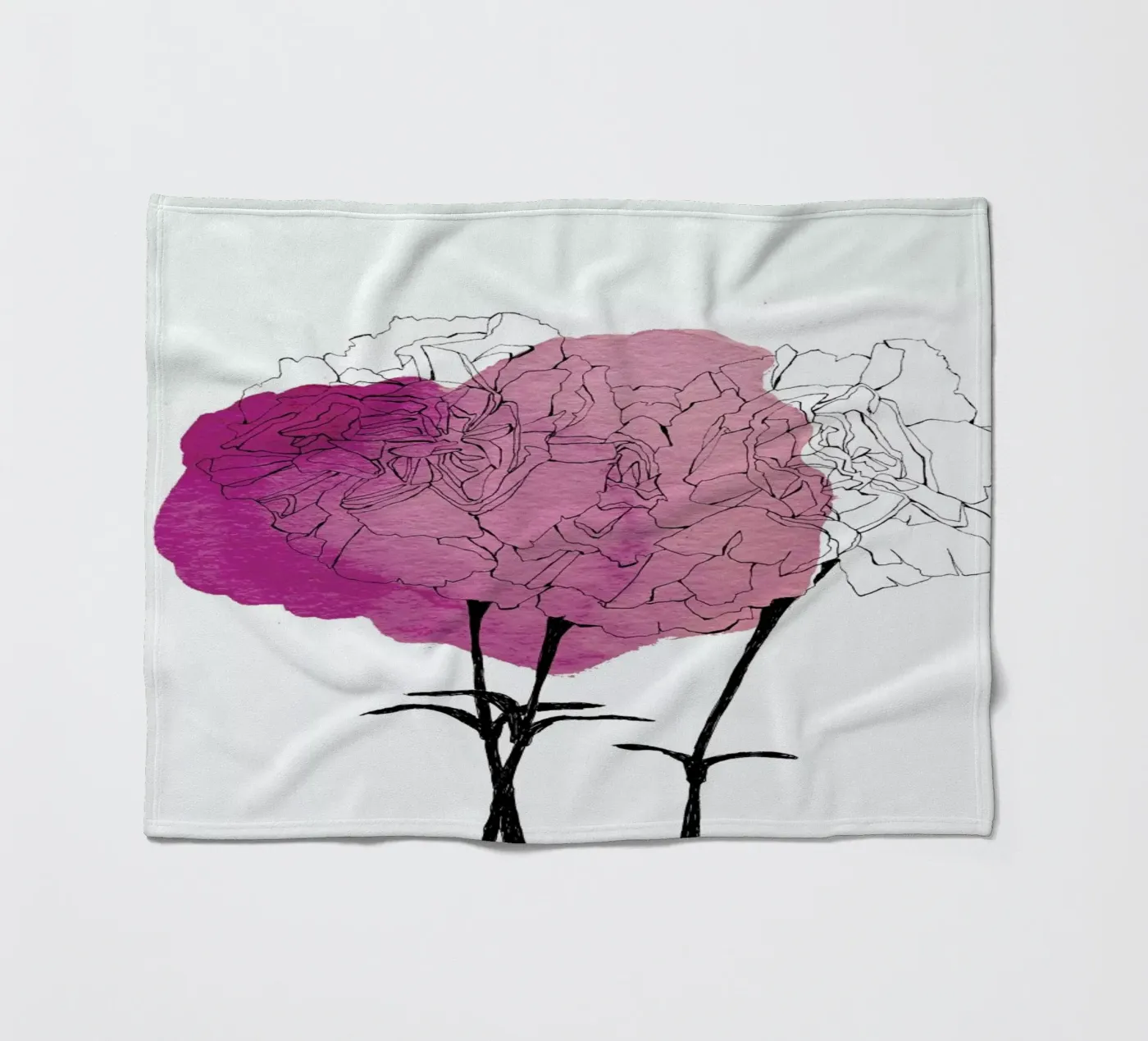 Carnation Fleecedecke von Morgan Kendall