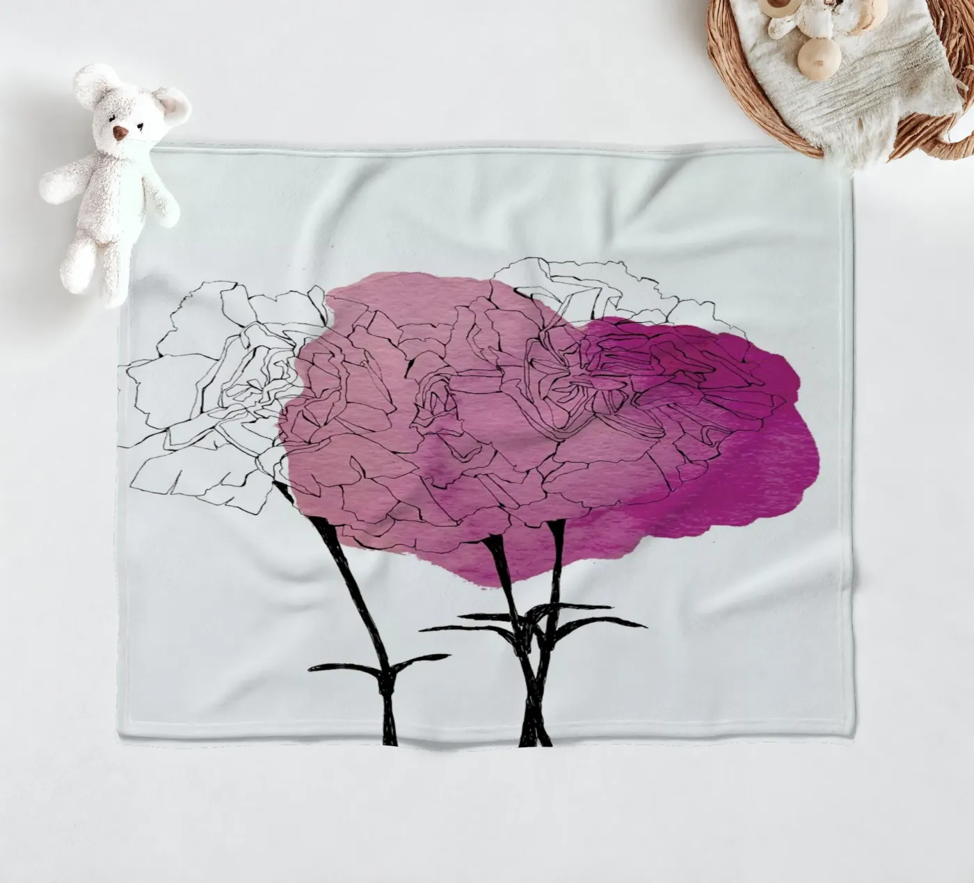 Carnation Fleecedecke von Morgan Kendall