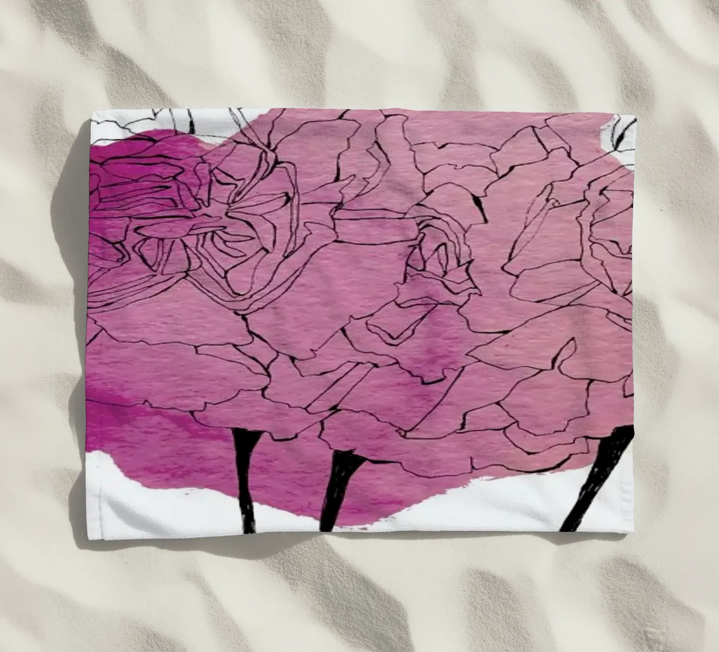 Carnation beach towel by Morgan Kendall