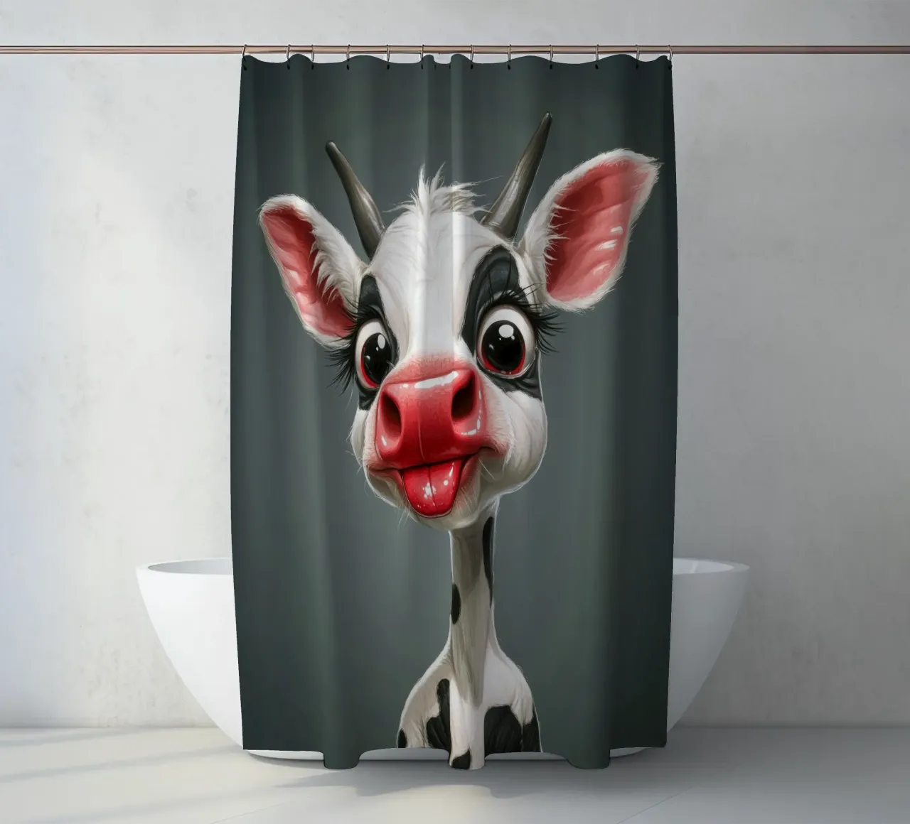 Milk That! shower curtain by Art Unleashed
